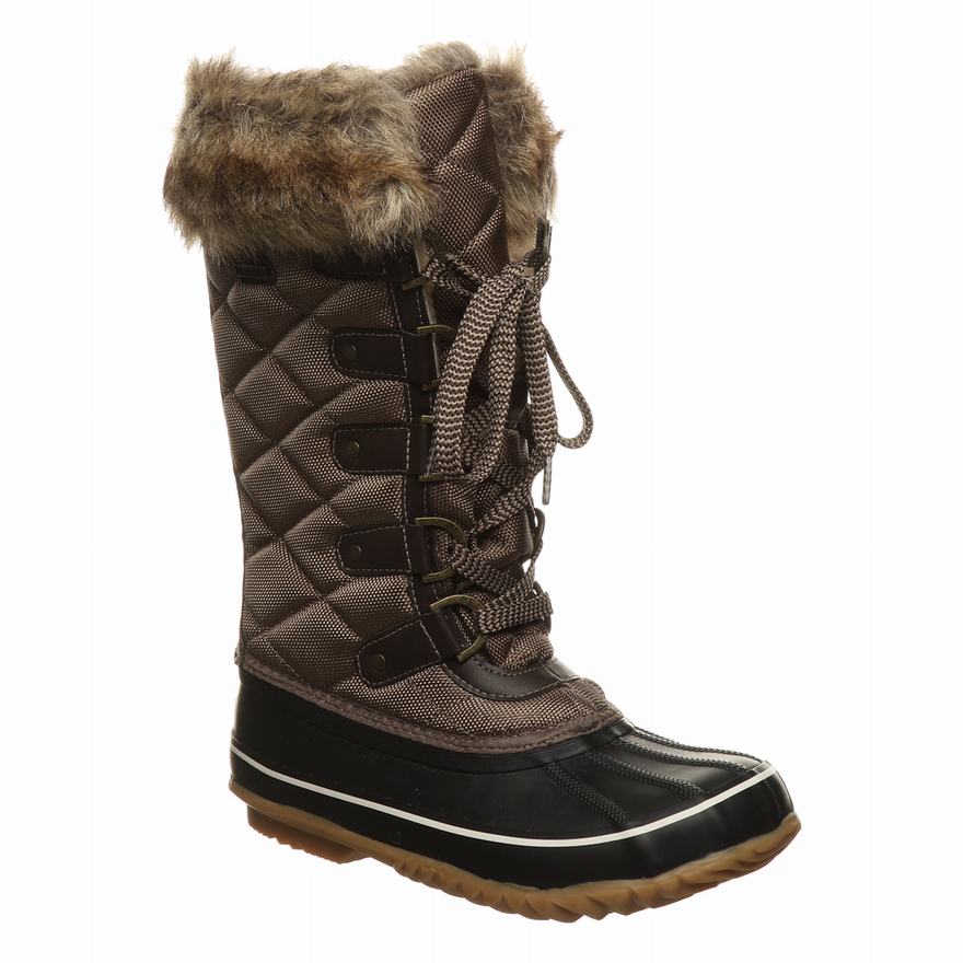 Bearpaw Mckinley Tall Boots UK - Women's Boots Brown ||MWXNVO-597||